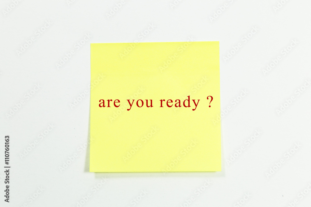 are you ready written are you ready written