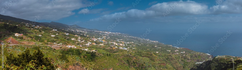 Blick von Puntallana auf die Küste von La Palma Kanaren