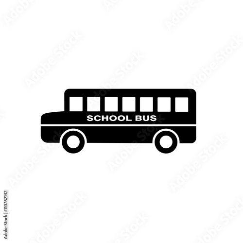 School bus simple icon
