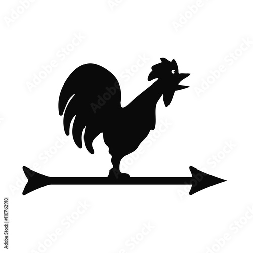 surprised rooster weather vane