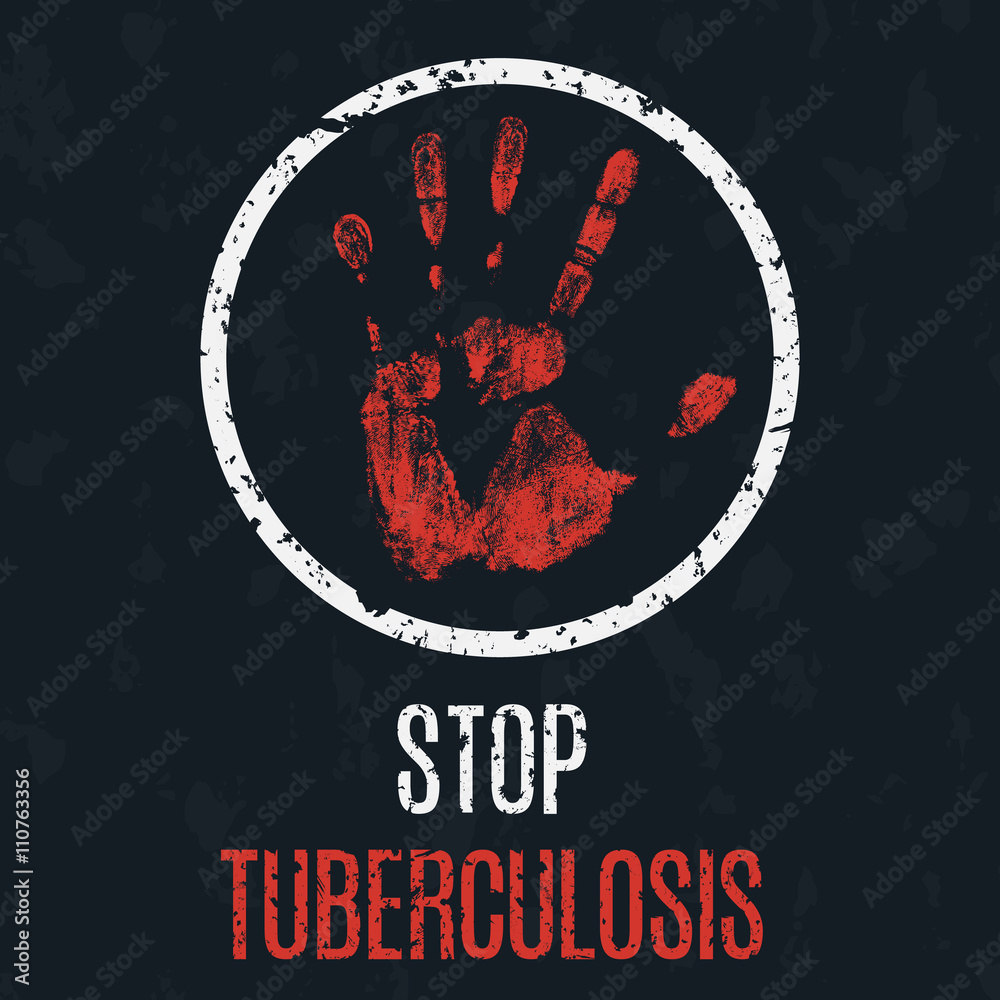 stop Tuberculosis poster Stock Vector Adobe Stock