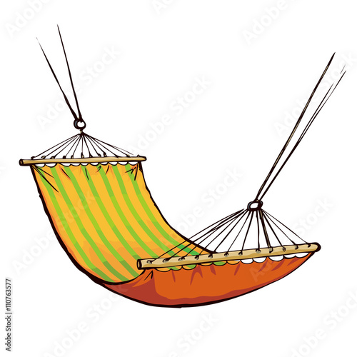 Hammock. Vector drawing