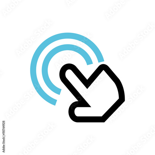 Pay per click, set up line icon