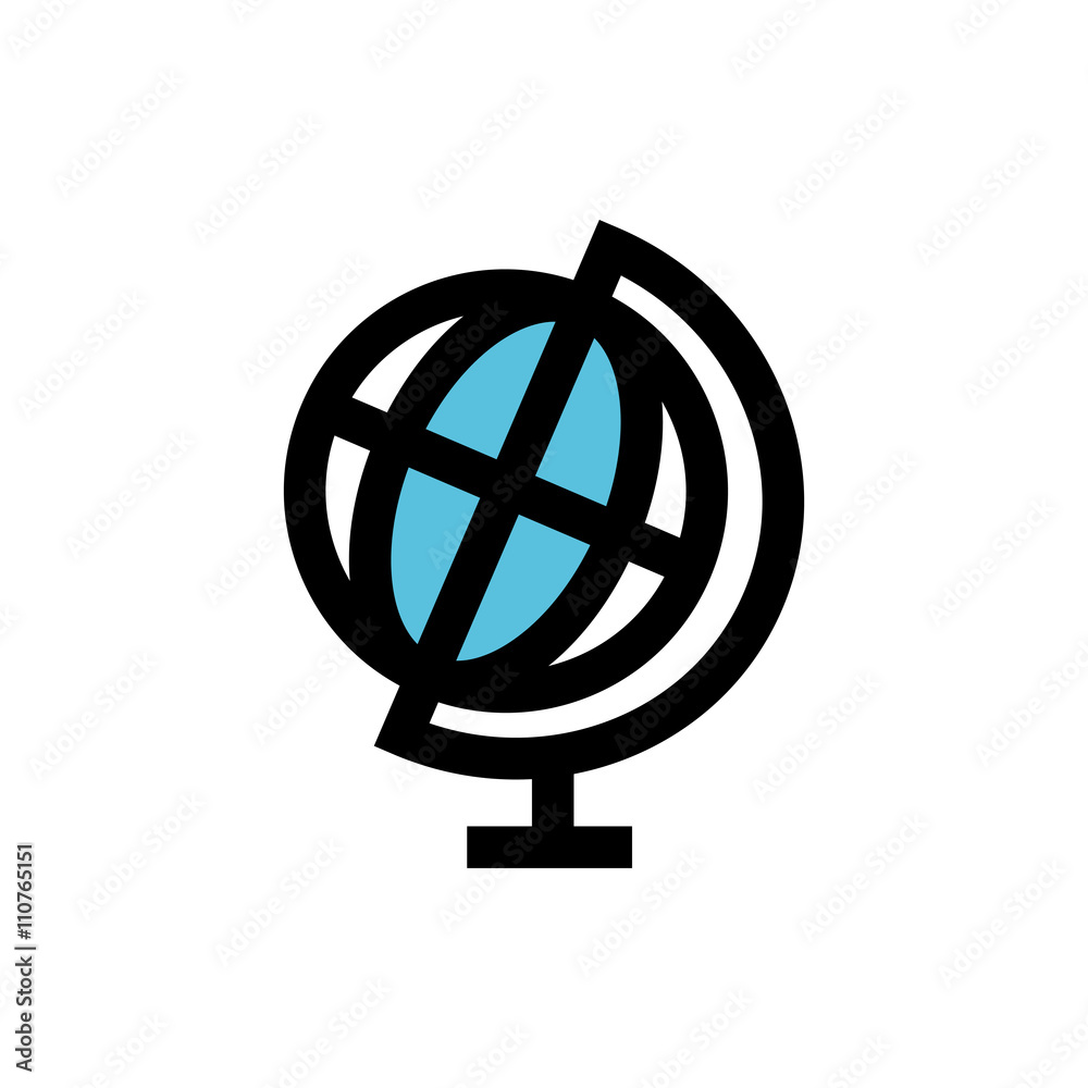 World map globes line icon. World map globes line icon.