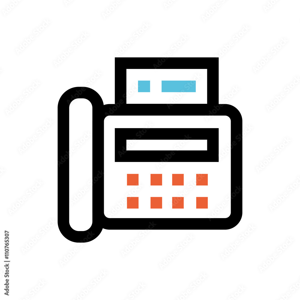 Fax machine line icon Fax machine line icon