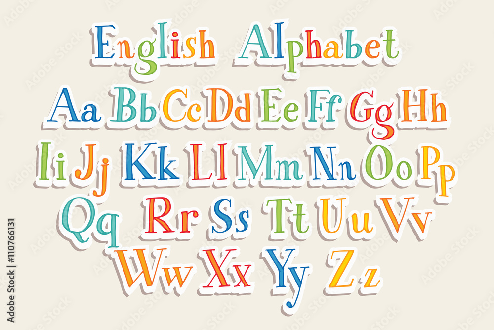 Hand cut vector alphabet Hand cut vector alphabet