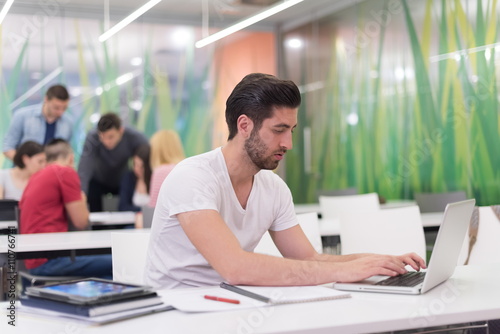 male student in classroom