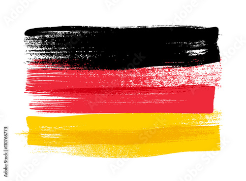 Germany colorful brush strokes painted flag. photo