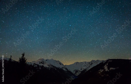 Deep sky at the Alps in Austria