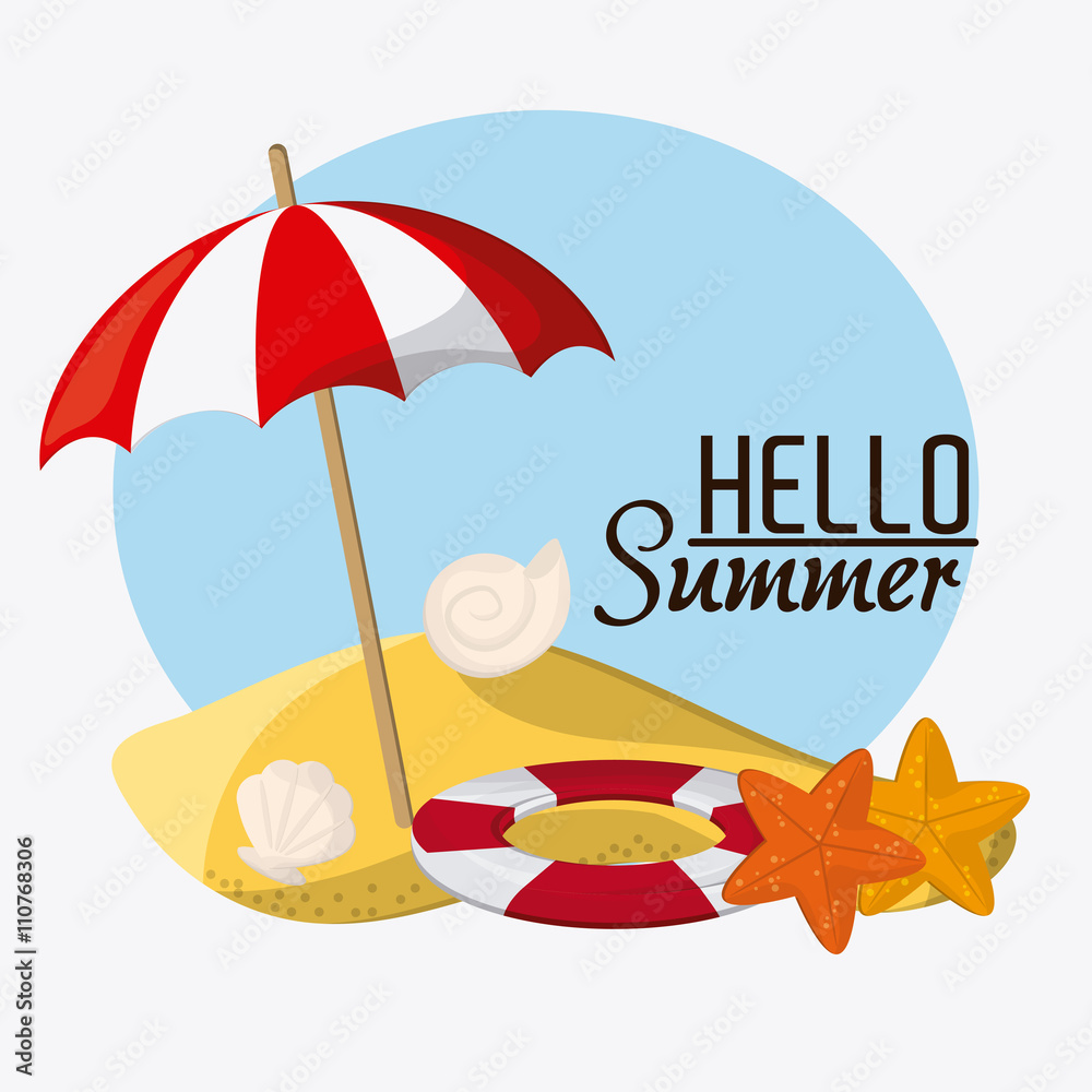 Summer design. Vacation icon. Colorful illustration