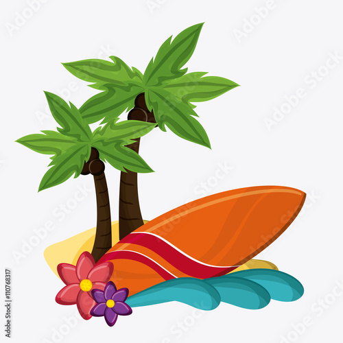 Summer design. Vacation icon. Colorful illustration