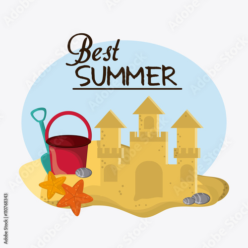 Summer design. Vacation icon. Colorful illustration