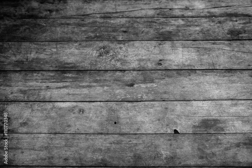  Wooden planks black and white background. 