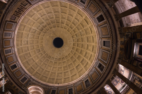 Dome of the ancient Pantheon at night