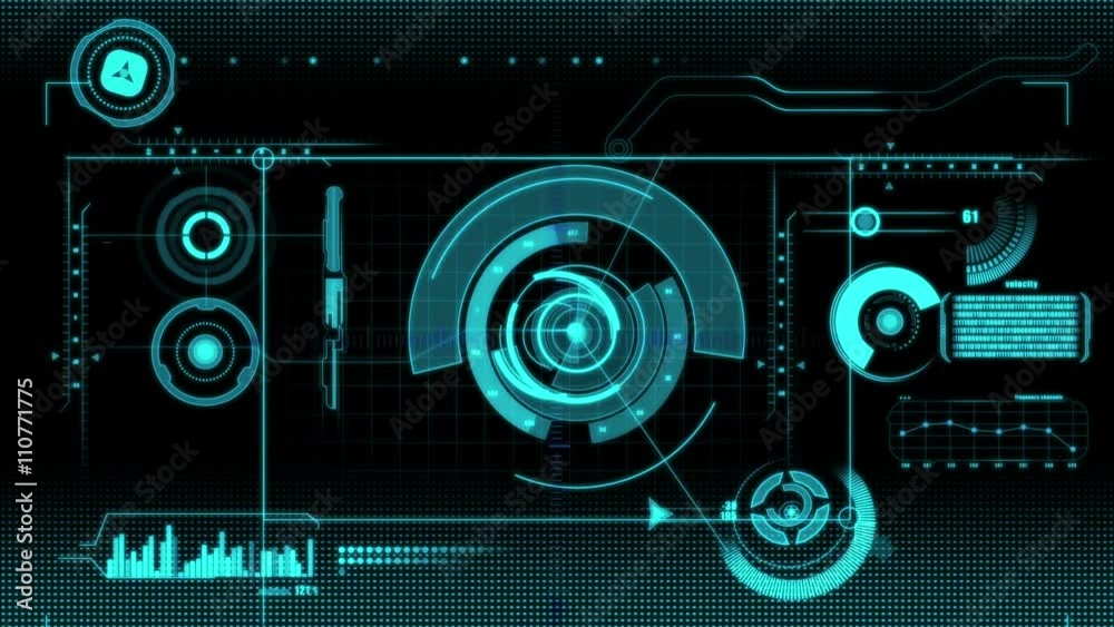 2d SCIFI HUD screen. 2d SCIFI HUD screen.