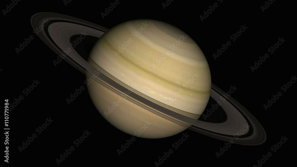 Planet Saturn animation
