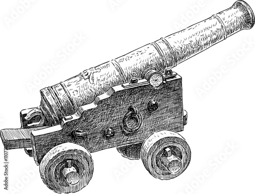 ancient artillery gun
