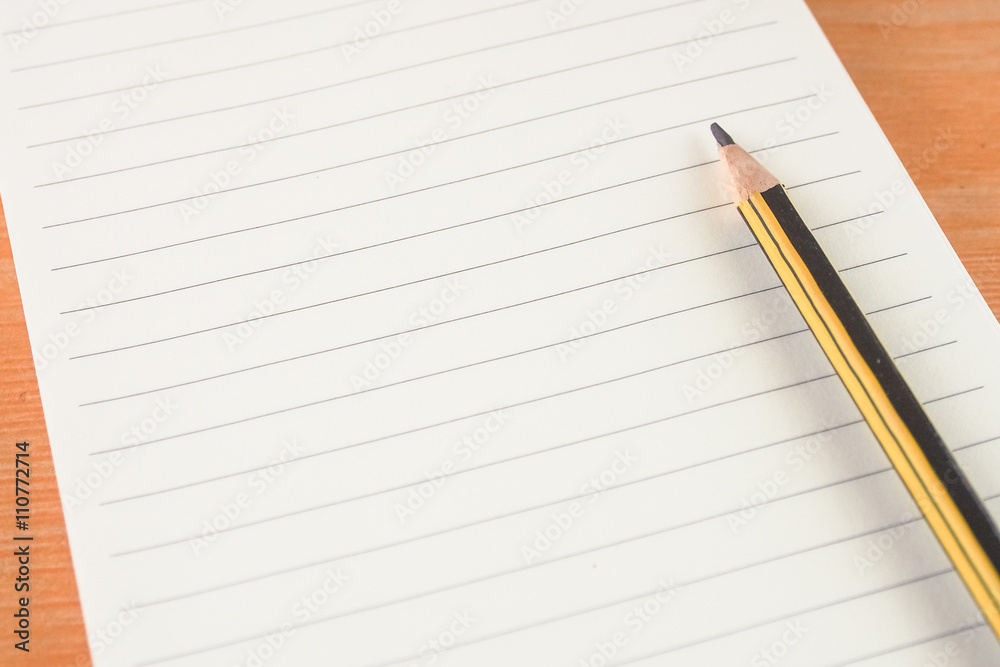 note paper notebook and pencil space for add message text note paper notebook and pencil space for add message text