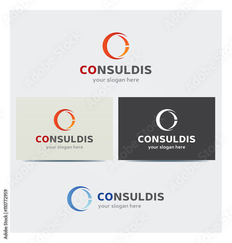 Logo Lettre C Carte de Visite et Charte Graphique Entreprise Plusieurs Couleurs 