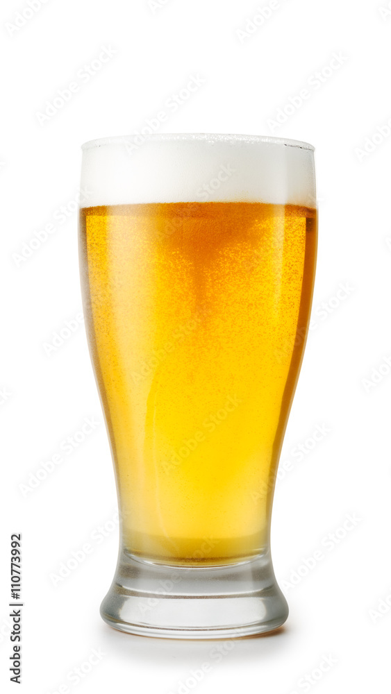 Glass of beer isolated on white background Glass of beer isolated on white background