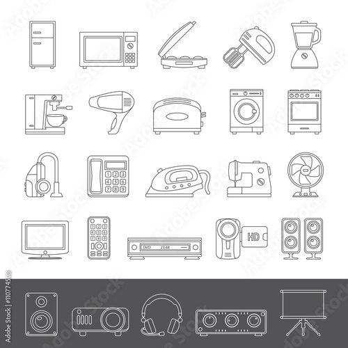 Line Icons - Home Appliance