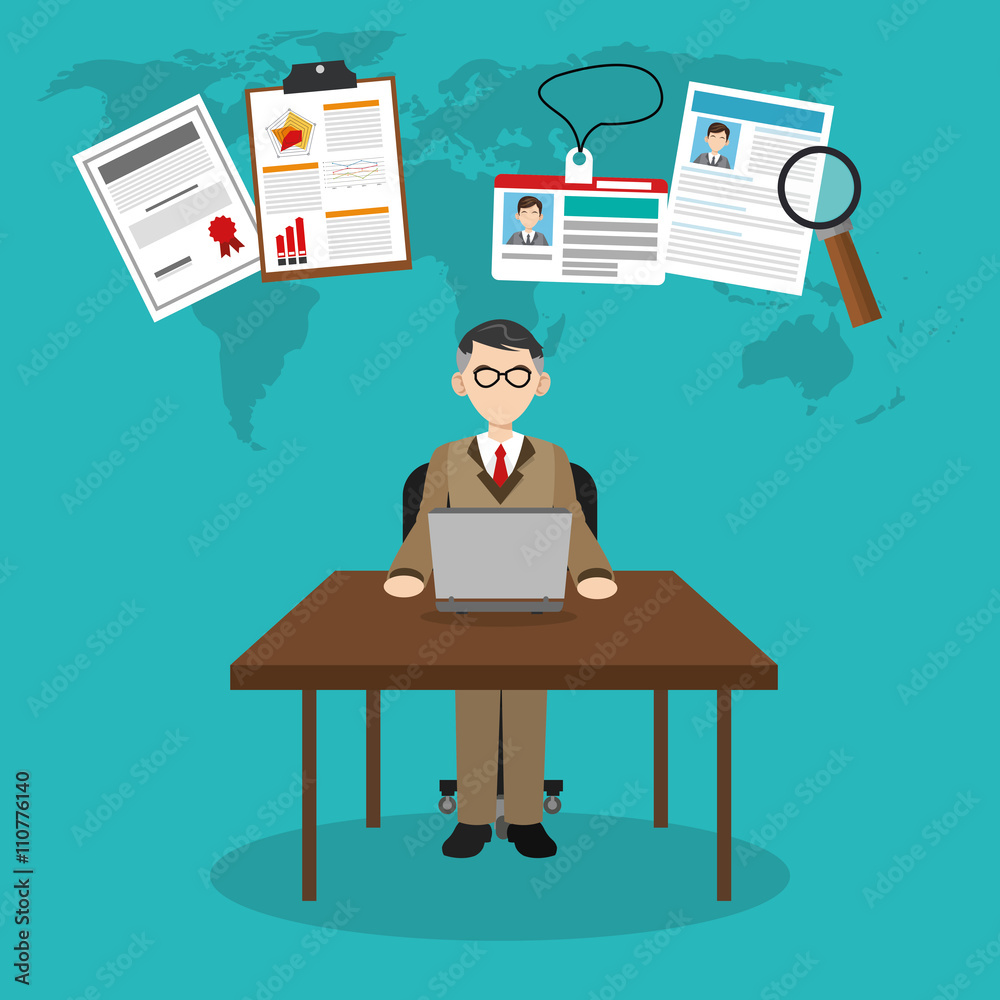 Human resources design. People icon. Colorful illustration Human resources design. People icon. Colorful illustration