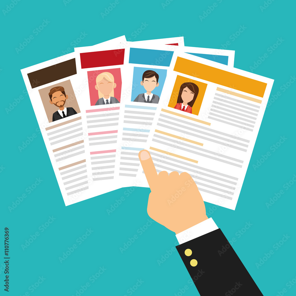 Human resources design. People icon. Colorful illustration Human resources design. People icon. Colorful illustration