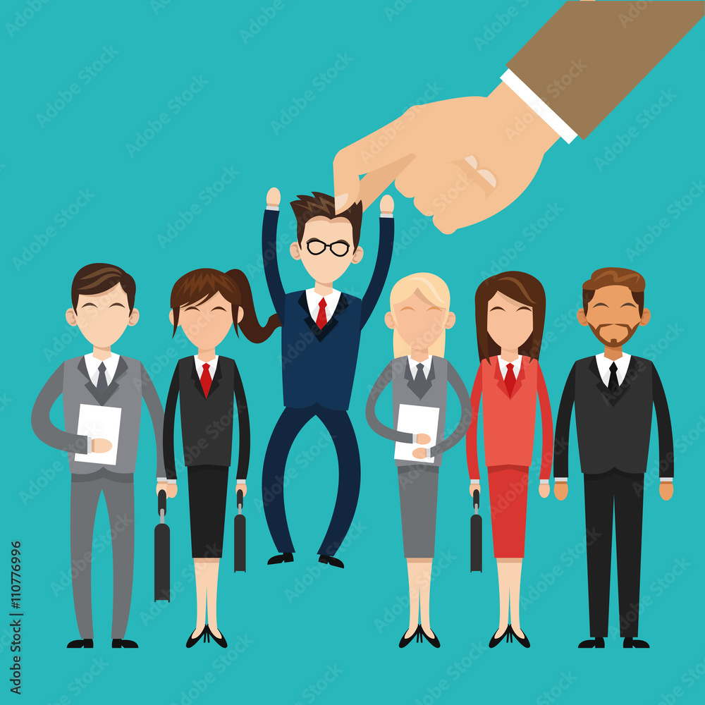 Human resources design. People icon. Colorful illustration Human resources design. People icon. Colorful illustration