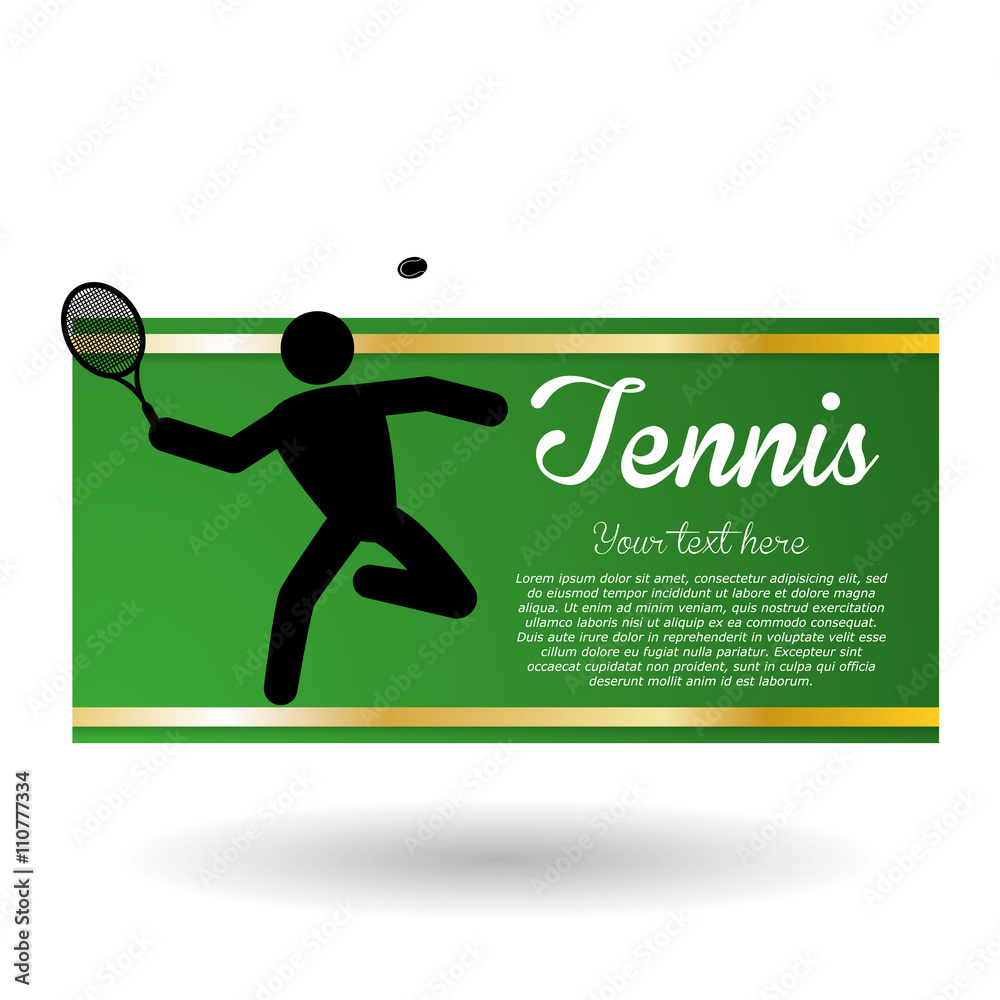 Fototapeta premium Tennis design. Sport icon. Isolated illustration, editable vector