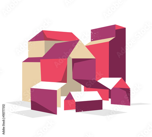 Architettura di carta piegata e origami