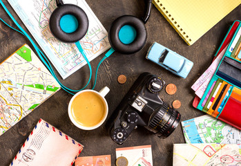 Travel background. Journey planning