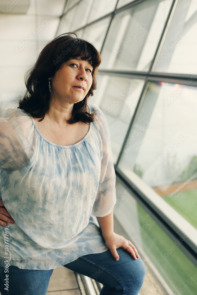 Portrait of beautiful real 45 years old woman Portrait of beautiful real 45 years old woman