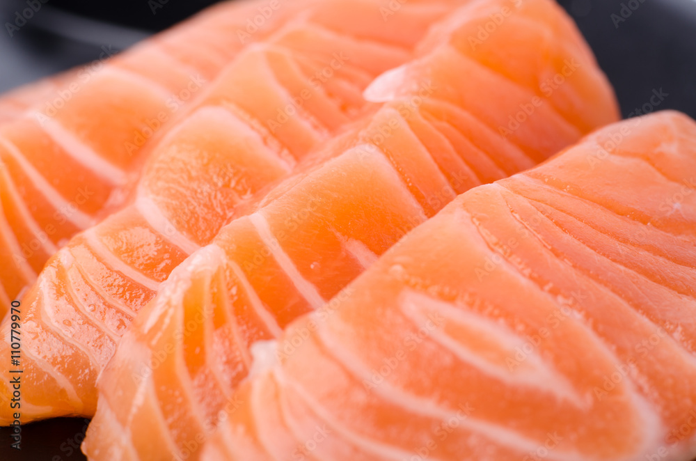 Salmon raw sashimi