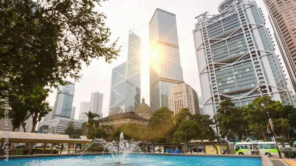 Fountain in city
