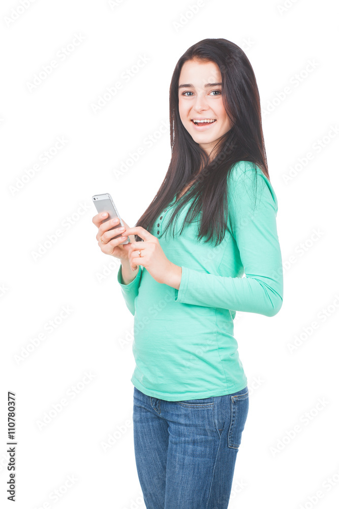 Woman with mobile Woman with mobile