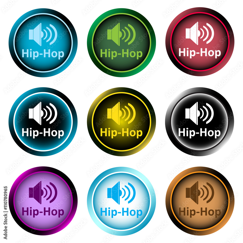 Clipart color icons hip-hop loudspeaker