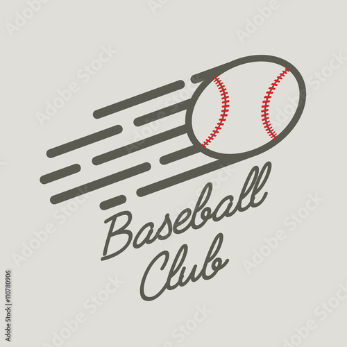Baseball club logo, badge or symbol design concept with ball