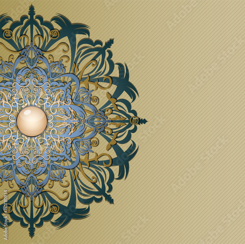 Retro background with ornament. 