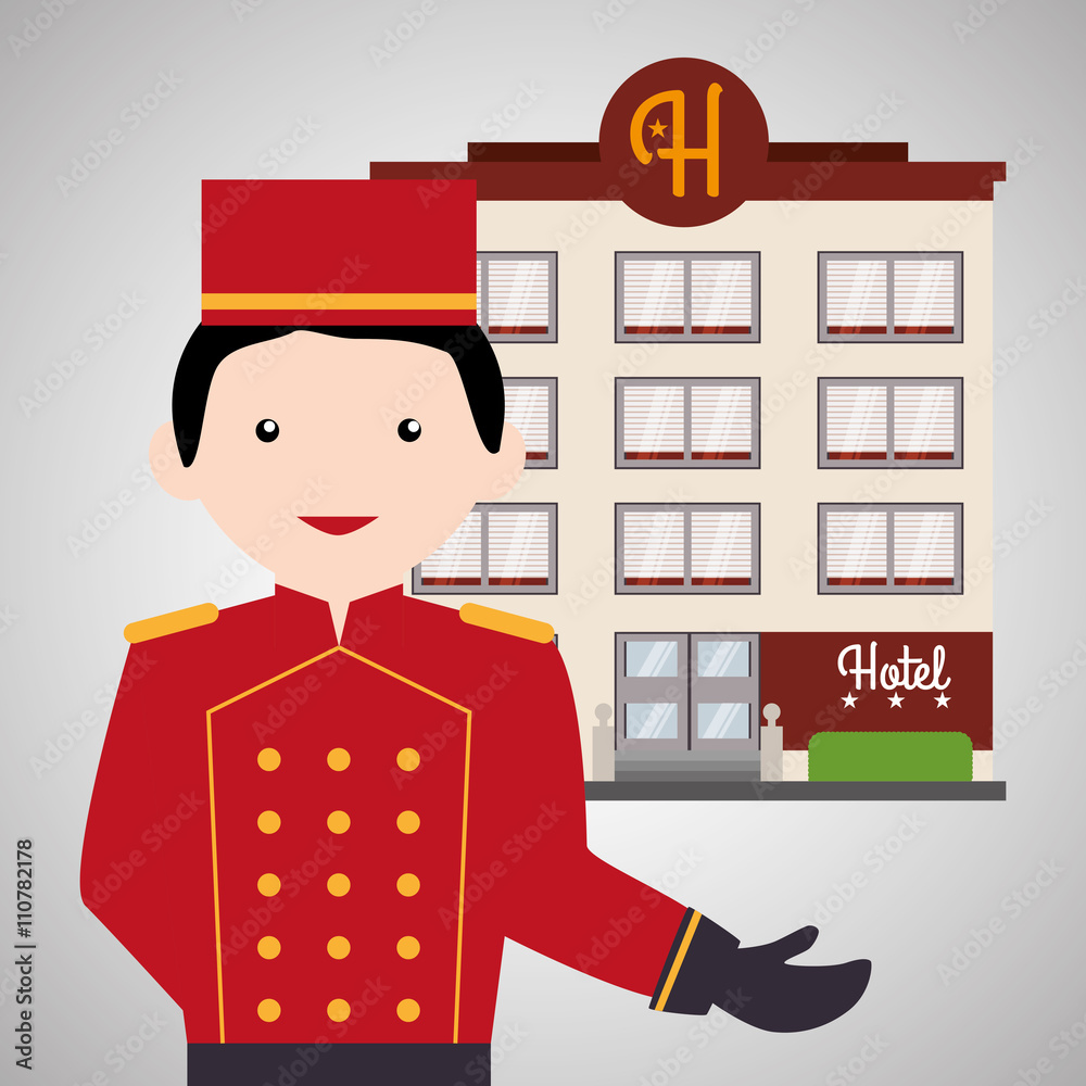 Hotel design. travel icon. Isolated and flat illustration Hotel design. travel icon. Isolated and flat illustration