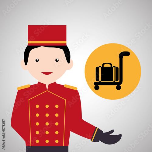 Hotel design. travel icon. Isolated and flat illustration