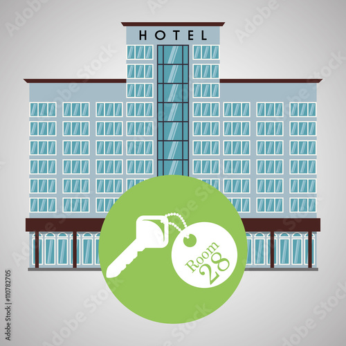 Hotel design. travel icon. Isolated and flat illustration