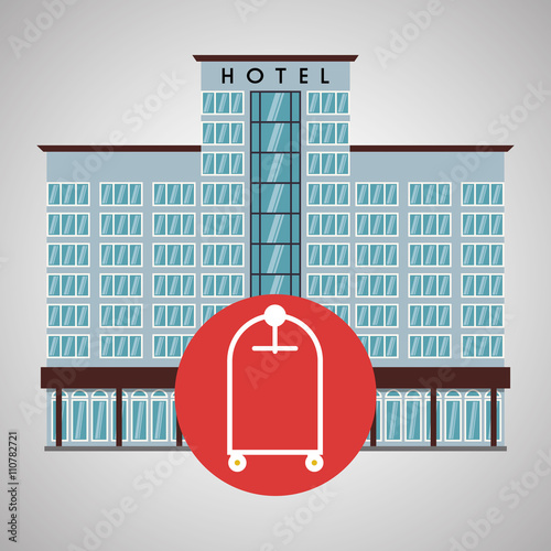 Hotel design. travel icon. Isolated and flat illustration