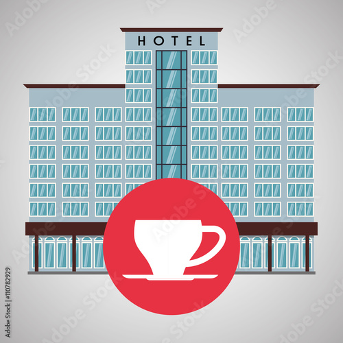 Hotel design. travel icon. Isolated and flat illustration