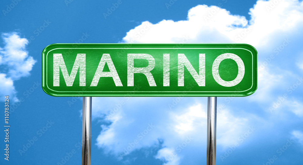 Obraz premium Marino vintage green road sign with highlights