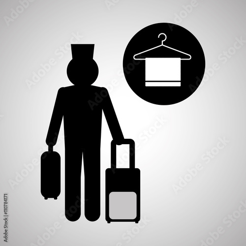 Hotel design. travel icon. Isolated and flat illustration