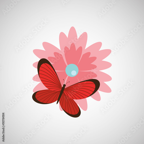 butterfly and flower design 