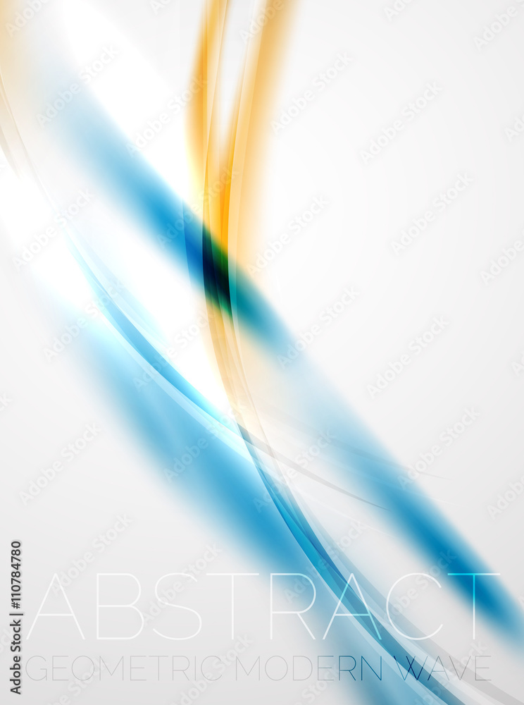 Fototapeta premium Modern curve stripes template