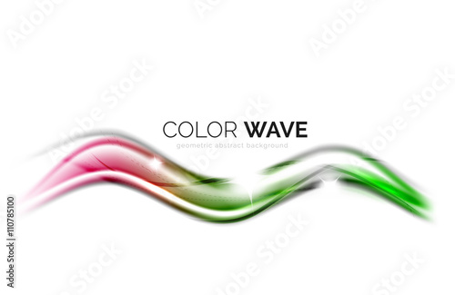 Glossy wave isolated on white background 