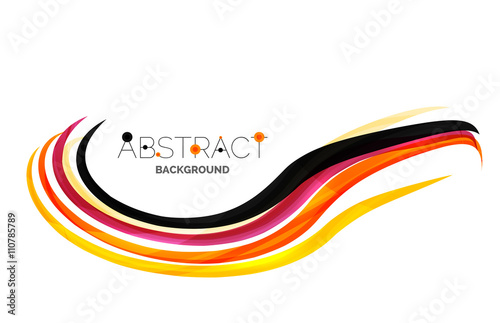 Geometric abstract background, swirl colorful lines