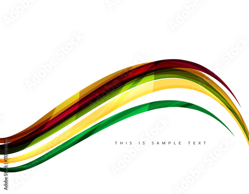 Colorful stripes wave composition  business template